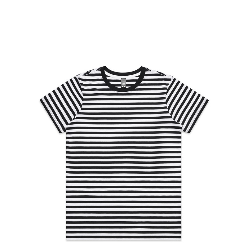 Women's Maple Stripe Tee in Black/white