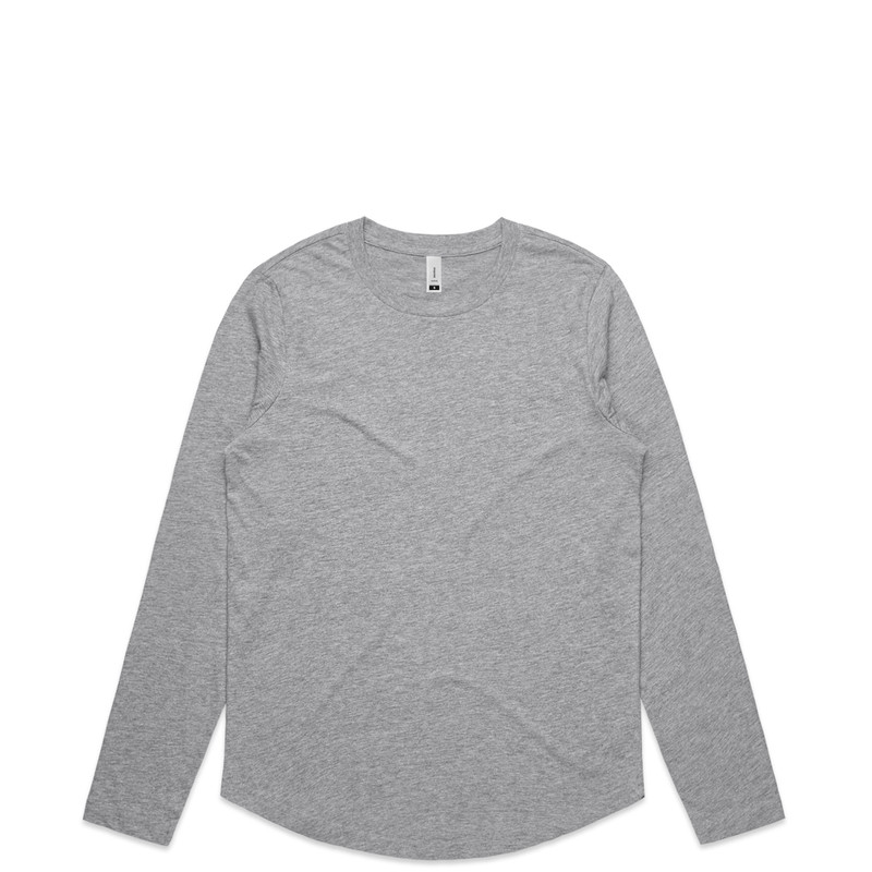 Women's Curve L/S Tee in Grey marle