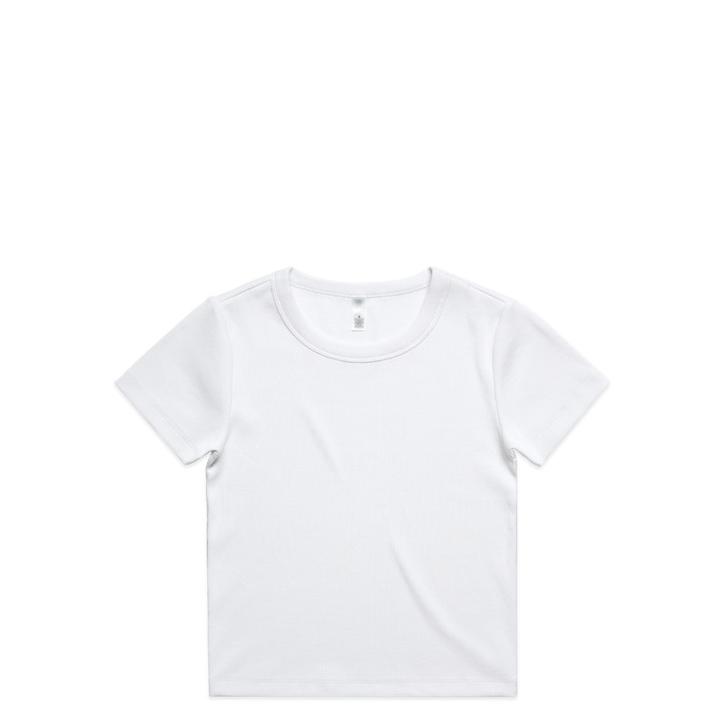 Women's Organic Rib Tee in White