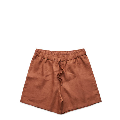 Women's Linen Shorts in Clay