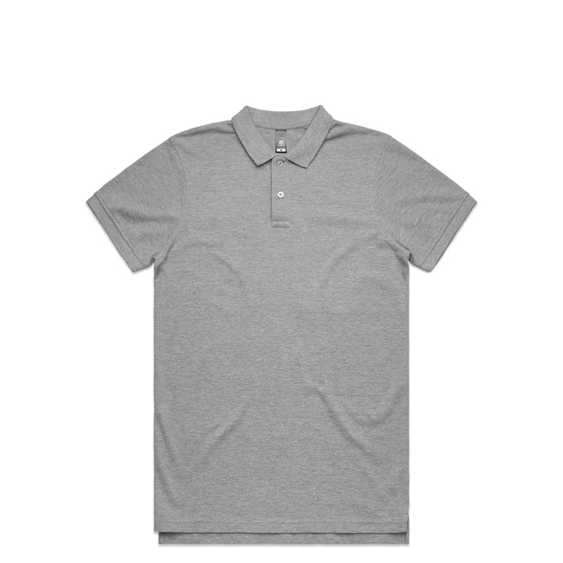 Pique Polo in Grey marle