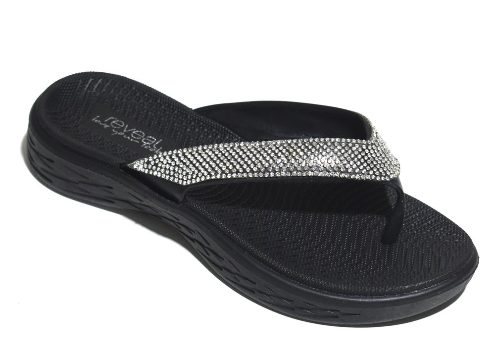 Women’s Slides & Flip-flops LLE-9366 in Black