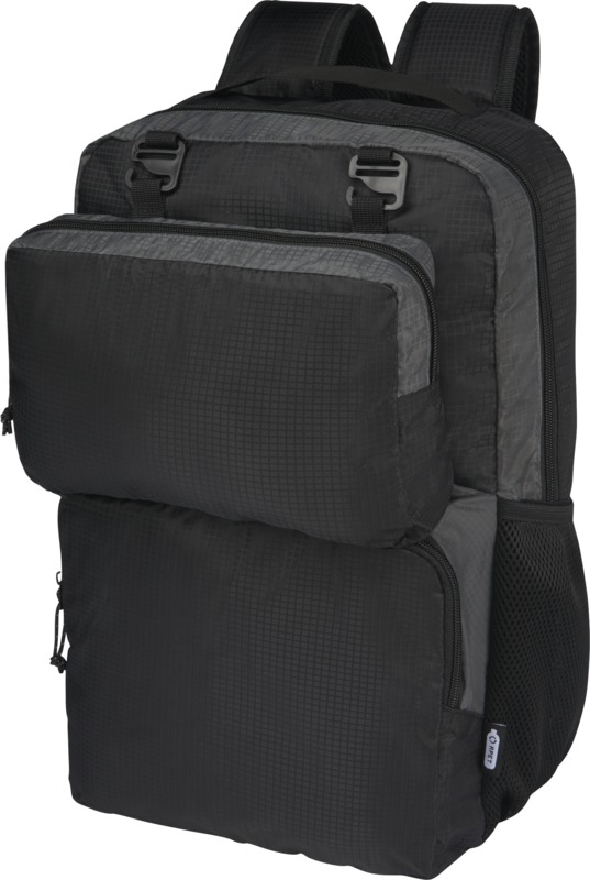 Trailhead 15" GRS recycled lightweight laptop backpack 14L in Black / Grey