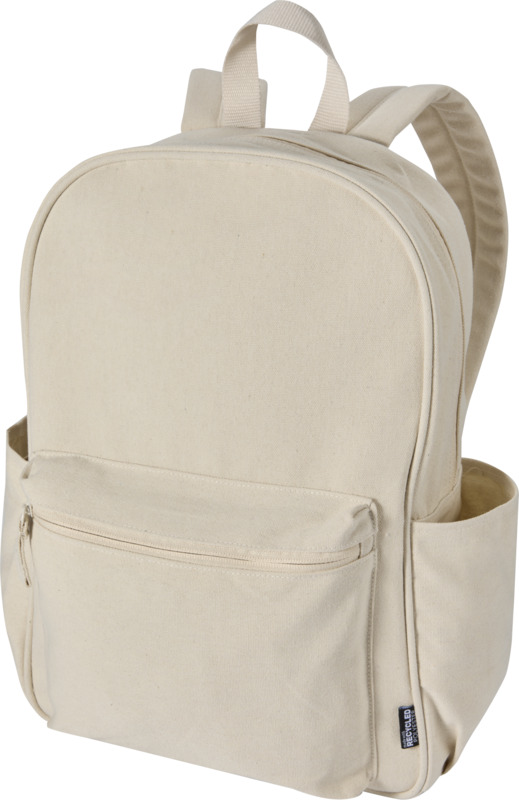 Recanvas 15.6” GRS recycled city backpack 16L in Sandstone
